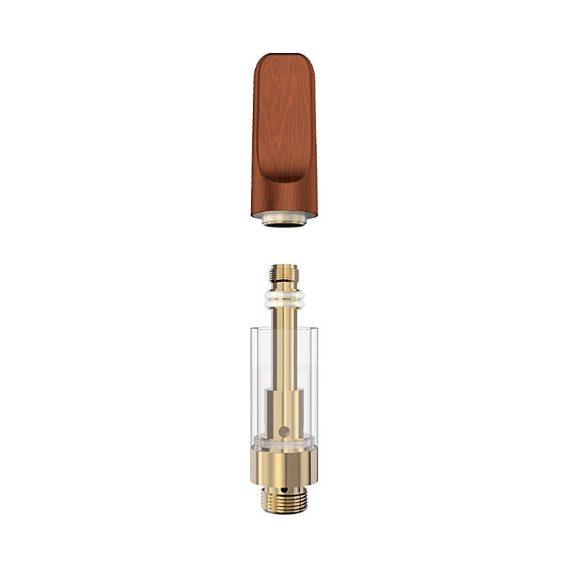 Cartucho de madeira 1.6ohm da ponta CBD do cartucho descartável do furo de óleo 2.0mm*4 da entrada