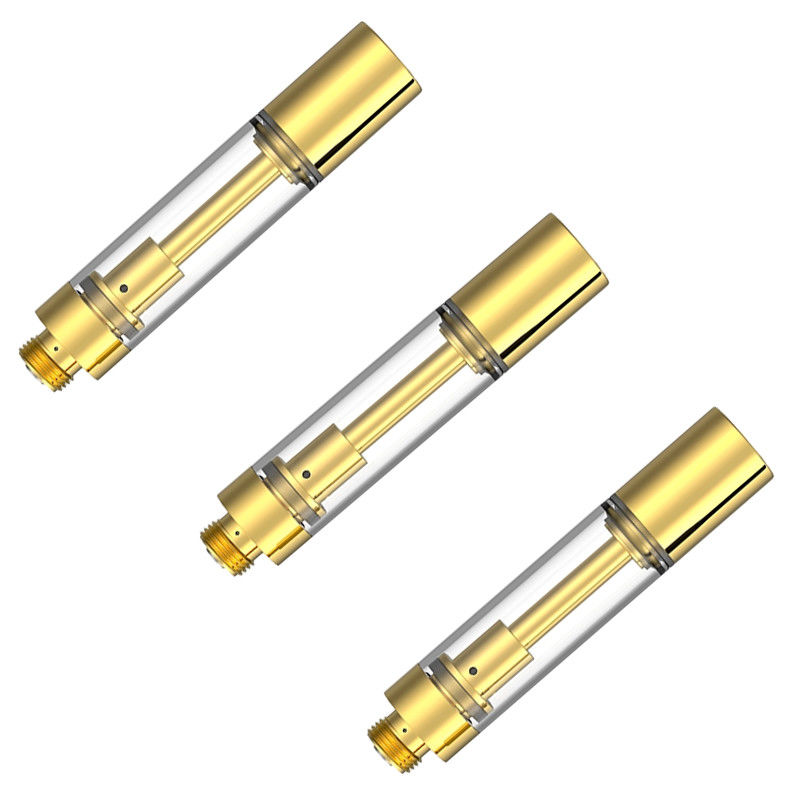Venda a retalho de 510 cartuchos de THC de ouro vazio com 0,5 ml 0,8 ml 1,0 ml Opção