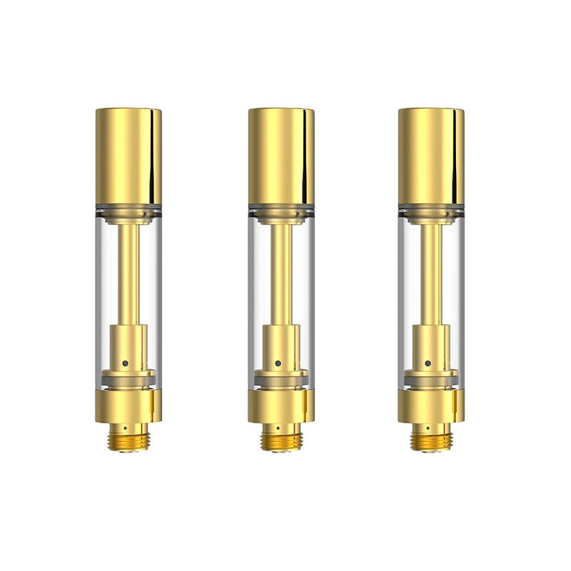 Venda a retalho de 510 cartuchos de THC de ouro vazio com 0,5 ml 0,8 ml 1,0 ml Opção