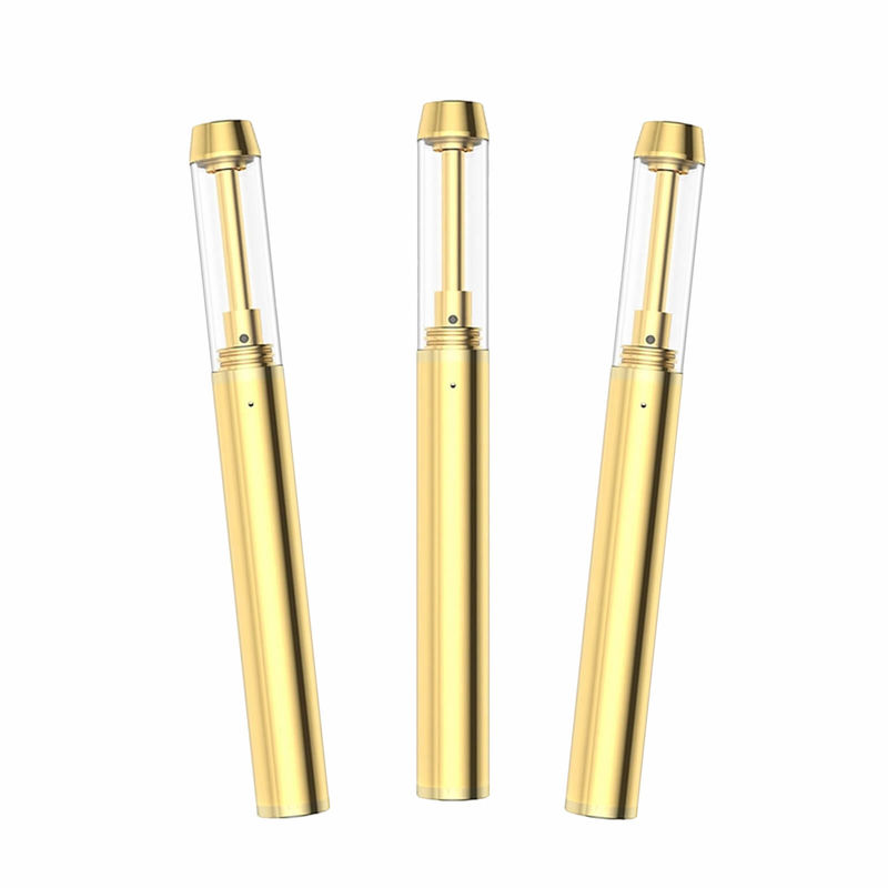 0.5/1.0/2.0mL Óleo de CBD de ponta de ouro Dispositivo de caneta de vapor com bobina cerâmica